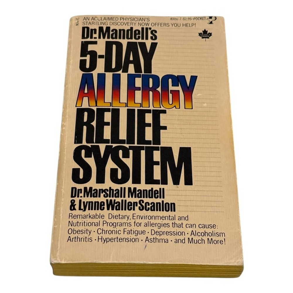 Vintage Dr. Mandell's 5-Day Allergy Relief System Mandell Health Paperback Book